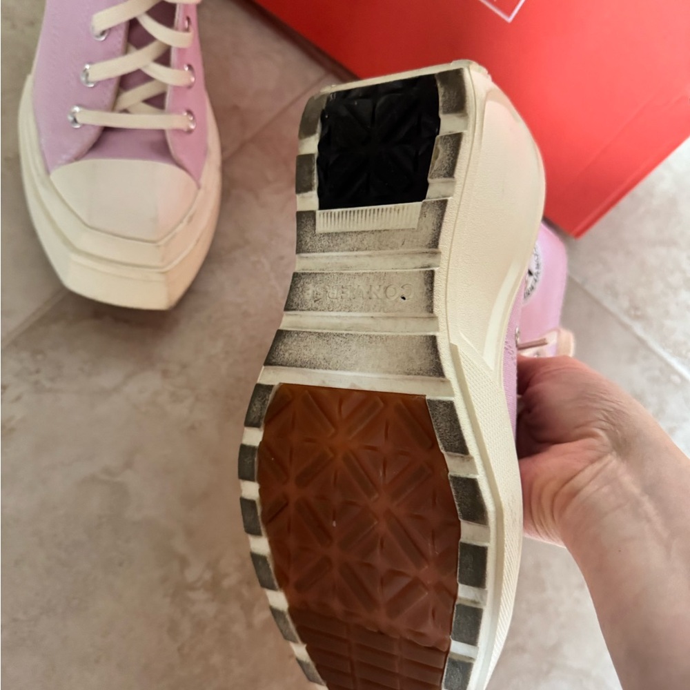 Converse Women's Lilac High-Top Platform Sneakers - Picture 3 of 12